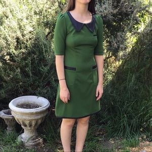 ModCloth Retro Green Polyester Dress